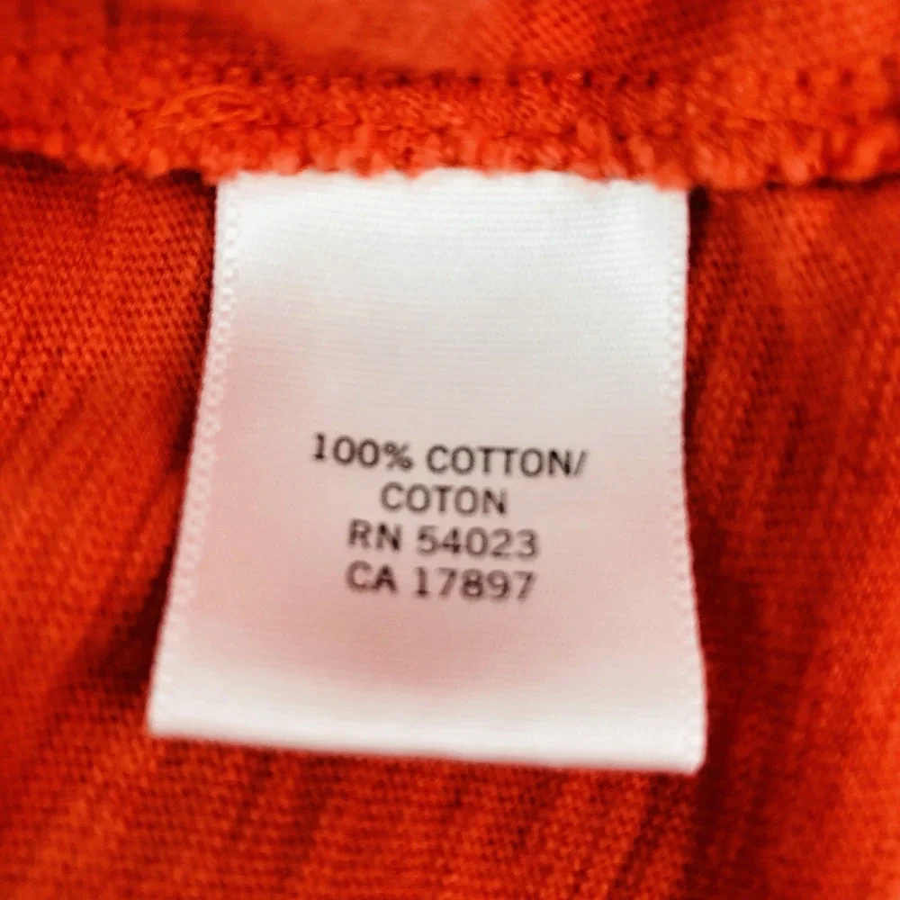Banana Republic Mens Large L Polo 100% Cotton Golf Shirt Orange Heather Pocket